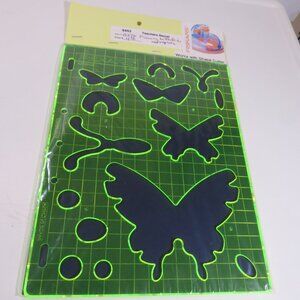FISKARS “Shape Template” thick acrylic stencil BUTTERFLIES #1
